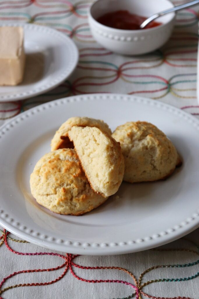 This hearty homemade drop biscuit recipe originated from the South,  Alabama actually where biscuits are a very serious matter to be reckoned with.  Using very few ingredients and super easy to make.