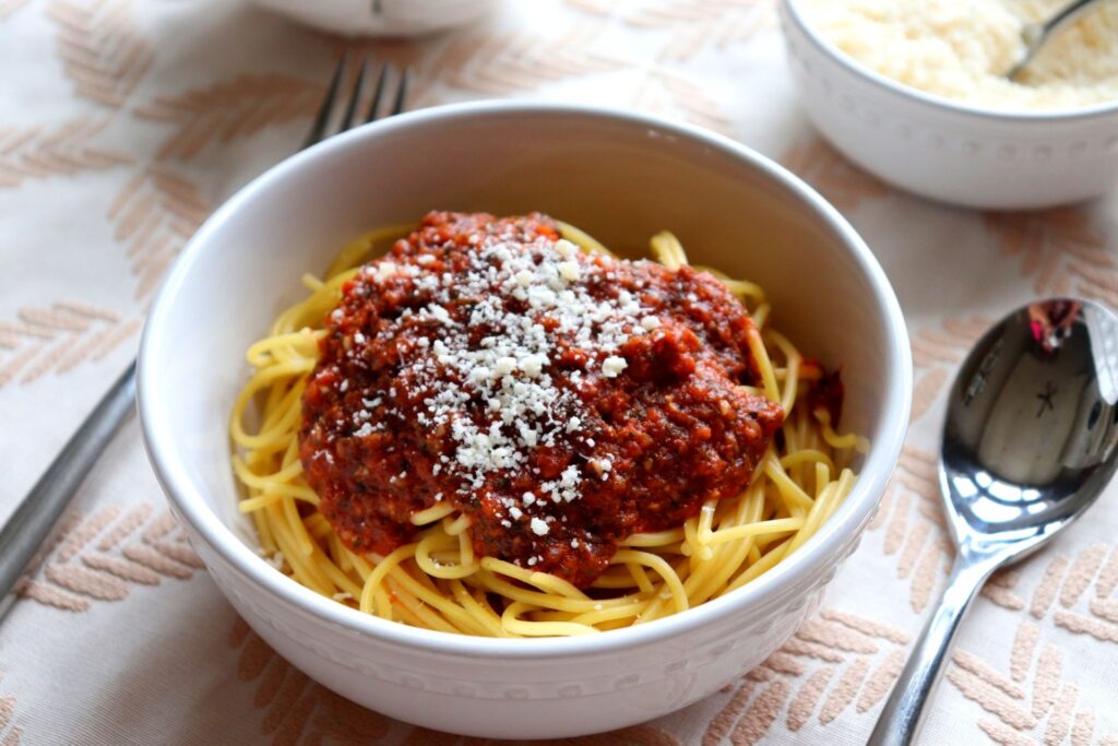 This is the kind of authentic Italian Marinara that your Nona would make as a base for all of the other wonderful dishes she would create throughout the week.  From the obvious spaghetti sauce or even for lasagna construction, this sauce is super easy to make. 