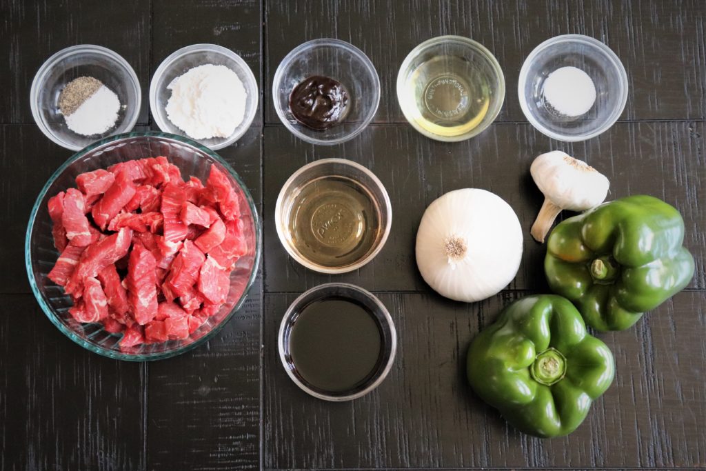 Key ingredients to make authentic Pepper Steak 